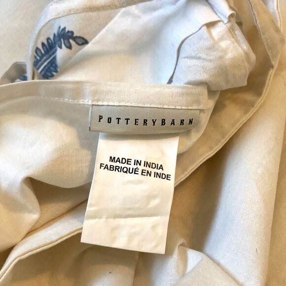 POTTERY BARN Rayna Pillow Covers with Ties Linen Cotton Paisley Design STANDARD - Picture 6 of 8